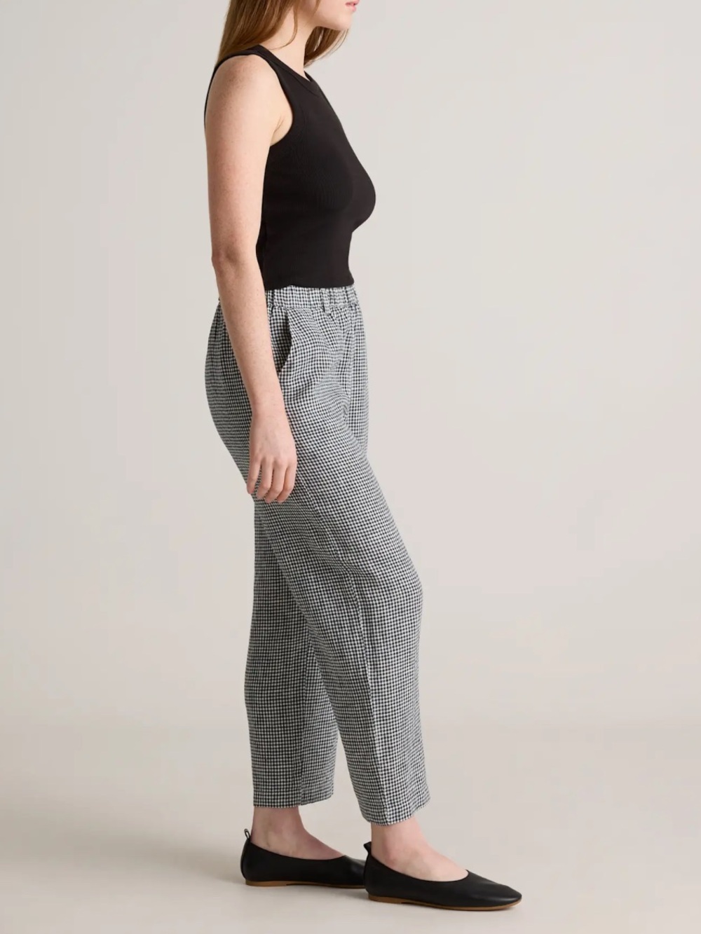 Quince 100% European Linen Gingham  Pants Women’s Size Medium